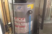 a water heater is shown next to a furnace